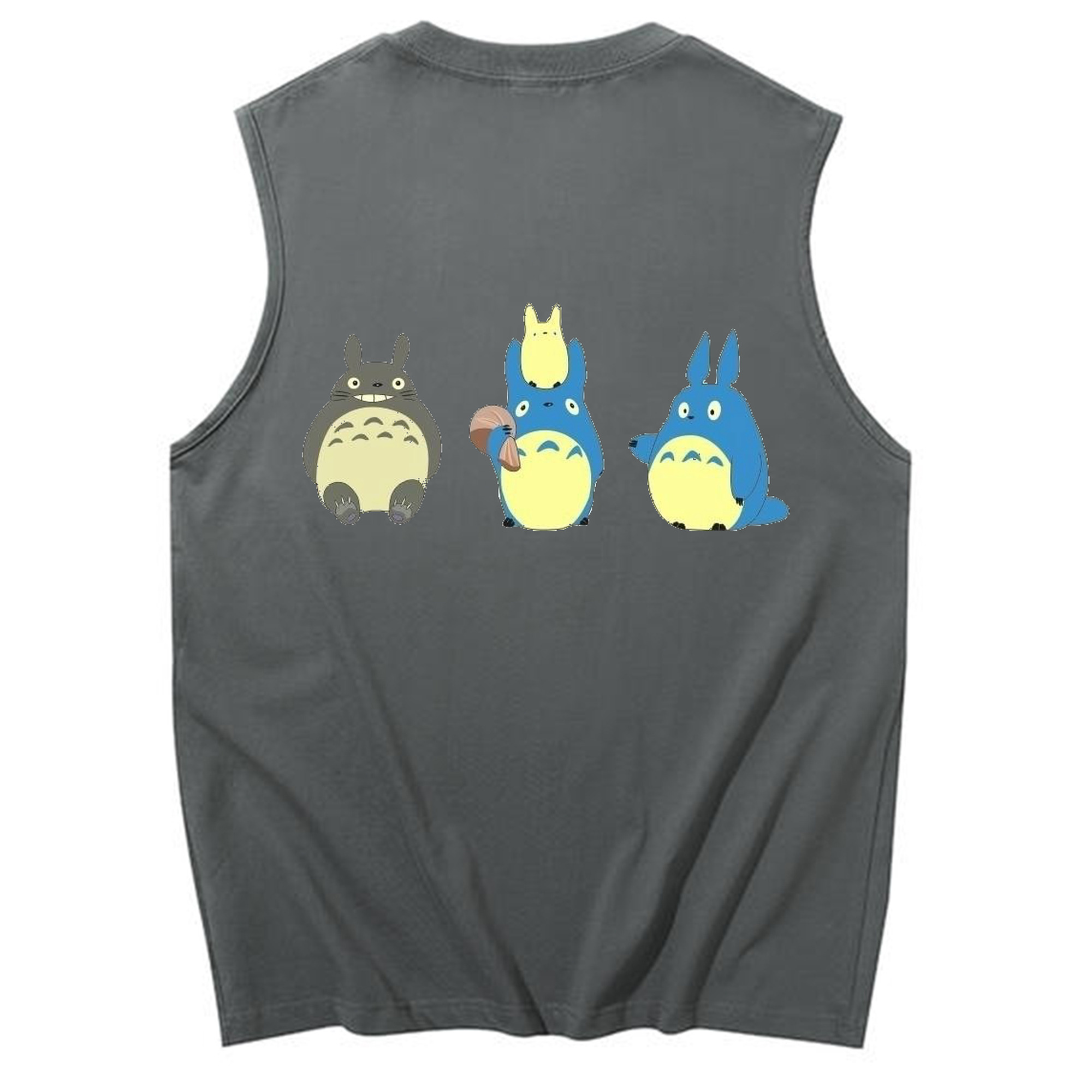 （画像用） となりのトトロ 草壁メイ 草壁サツキ My Neighbor Totoro Satsuki Kusakabe Mei Kusakabe コットン100％タンクトップ（背面プリント）